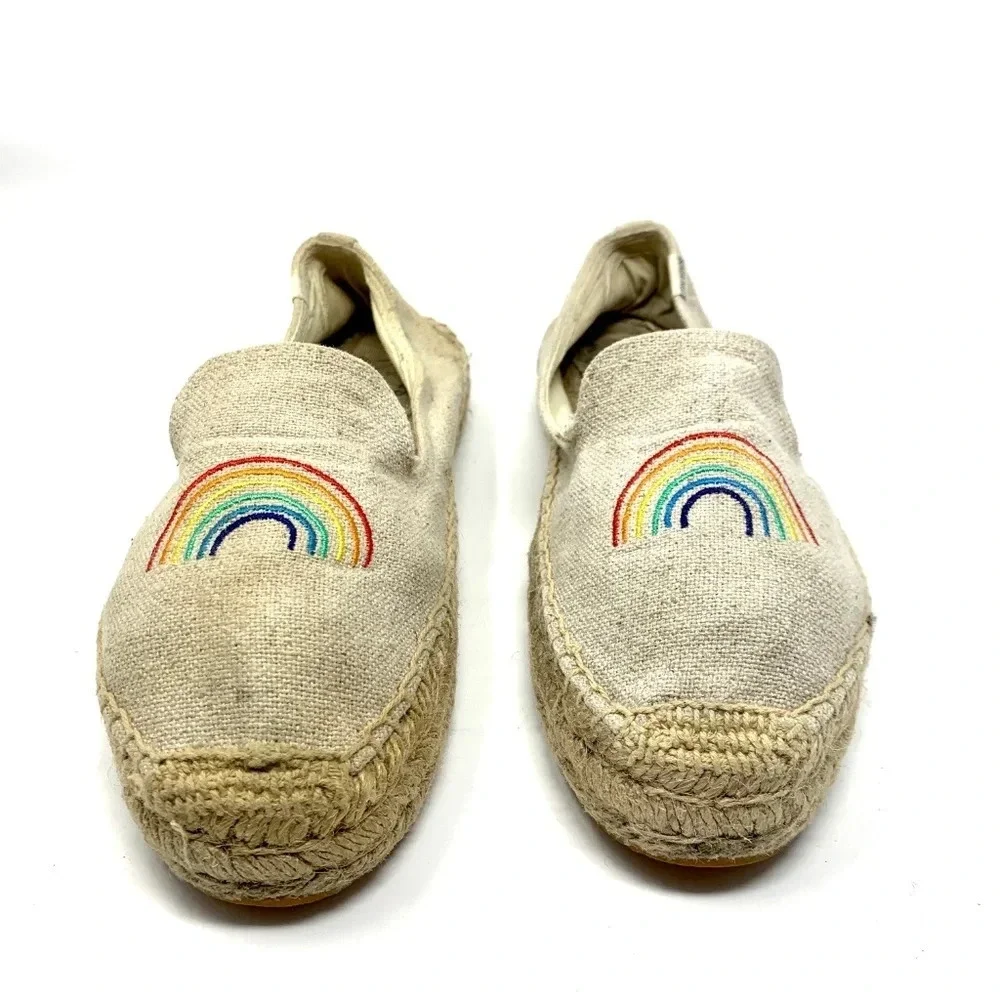 Soludos x‎ Ash Kahn Natural Rainbow Espadrilles